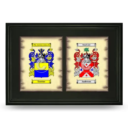 Double Coat of Arms Framed - Black