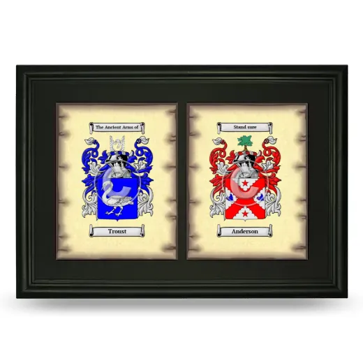 Double Coat of Arms Framed - Black