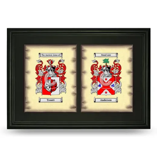 Double Coat of Arms Framed - Black