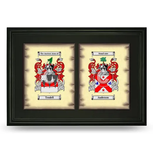 Double Coat of Arms Framed - Black