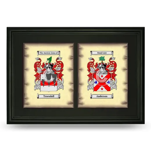 Double Coat of Arms Framed - Black