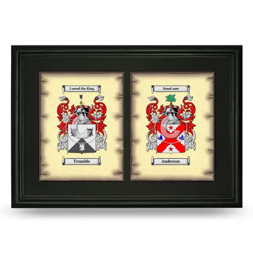 Double Coat of Arms Framed - Black