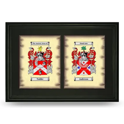 Double Coat of Arms Framed - Black