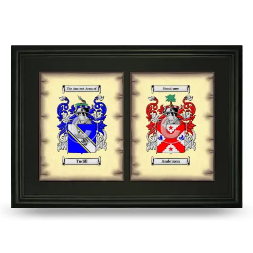 Double Coat of Arms Framed - Black