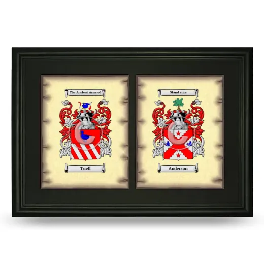 Double Coat of Arms Framed - Black