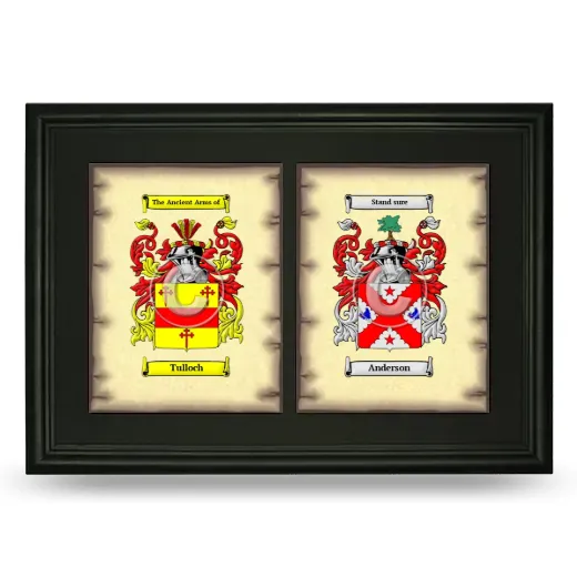 Double Coat of Arms Framed - Black