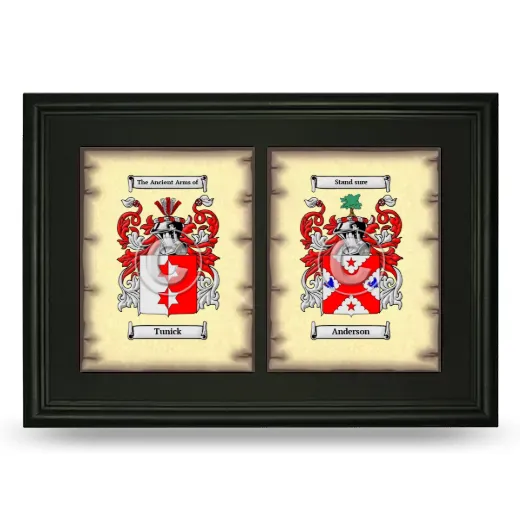 Double Coat of Arms Framed - Black