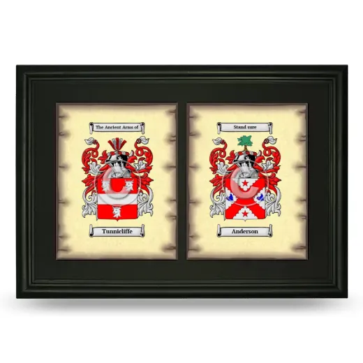 Double Coat of Arms Framed - Black