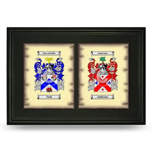 Double Coat of Arms Framed - Black