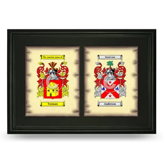 Double Coat of Arms Framed - Black