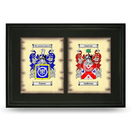 Double Coat of Arms Framed - Black