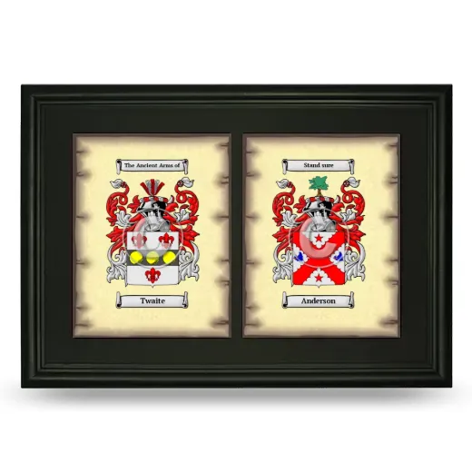 Double Coat of Arms Framed - Black