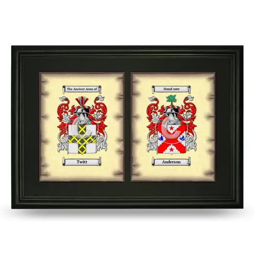 Double Coat of Arms Framed - Black