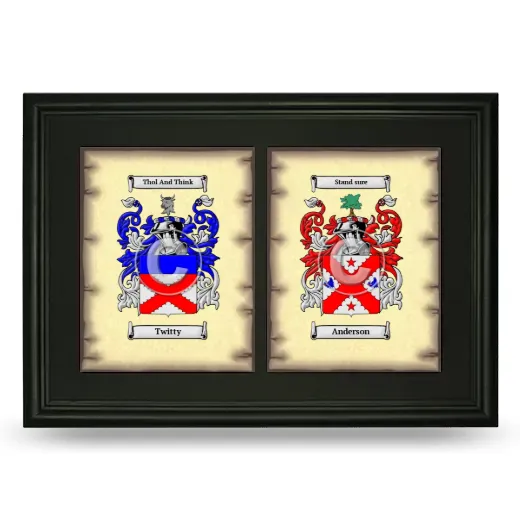 Double Coat of Arms Framed - Black