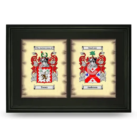 Double Coat of Arms Framed - Black
