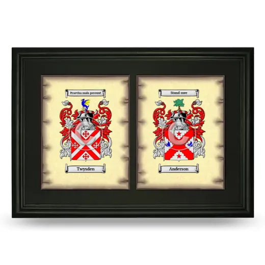 Double Coat of Arms Framed - Black