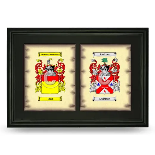 Double Coat of Arms Framed - Black