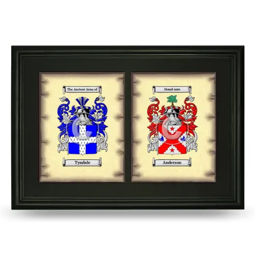 Double Coat of Arms Framed - Black