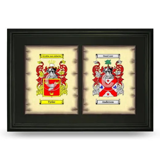 Double Coat of Arms Framed - Black