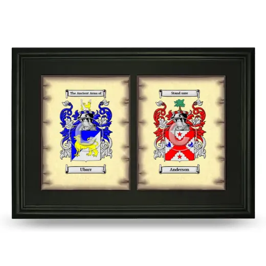Double Coat of Arms Framed - Black