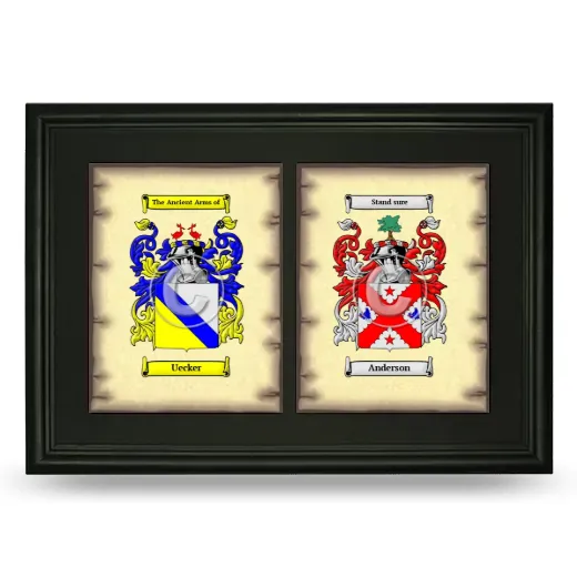 Double Coat of Arms Framed - Black