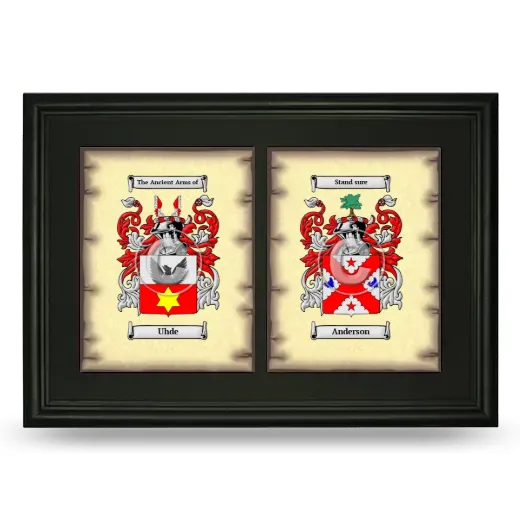 Double Coat of Arms Framed - Black