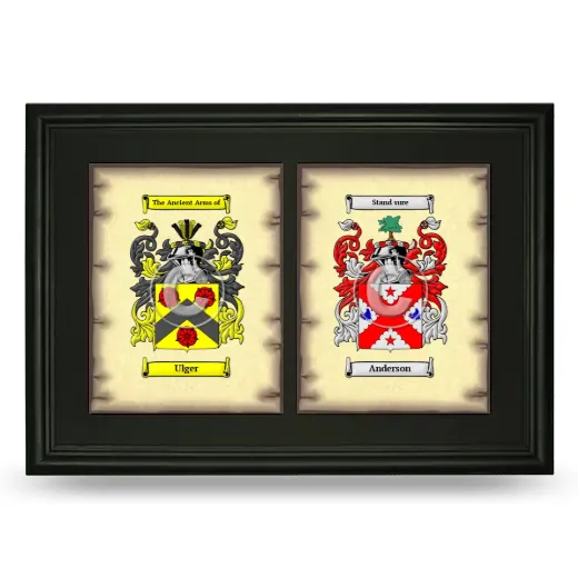 Double Coat of Arms Framed - Black