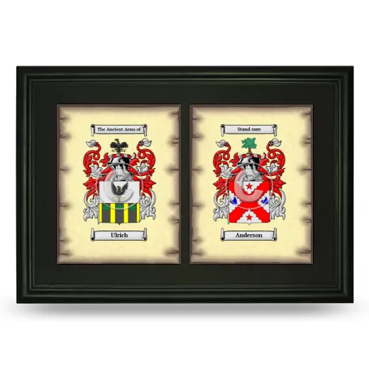Double Coat of Arms Framed - Black