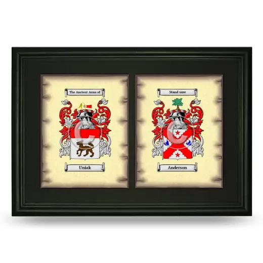 Double Coat of Arms Framed - Black