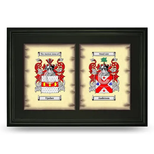 Double Coat of Arms Framed - Black