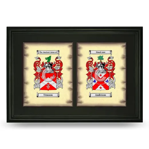 Double Coat of Arms Framed - Black