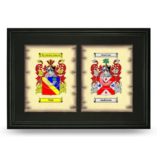 Double Coat of Arms Framed - Black