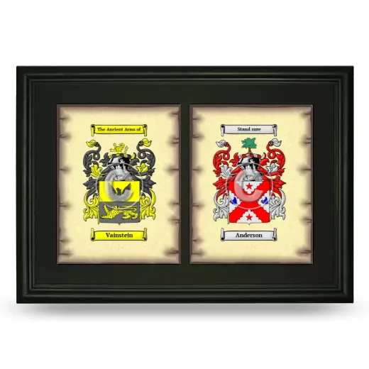 Double Coat of Arms Framed - Black