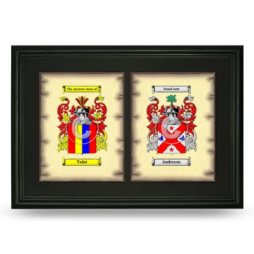 Double Coat of Arms Framed - Black