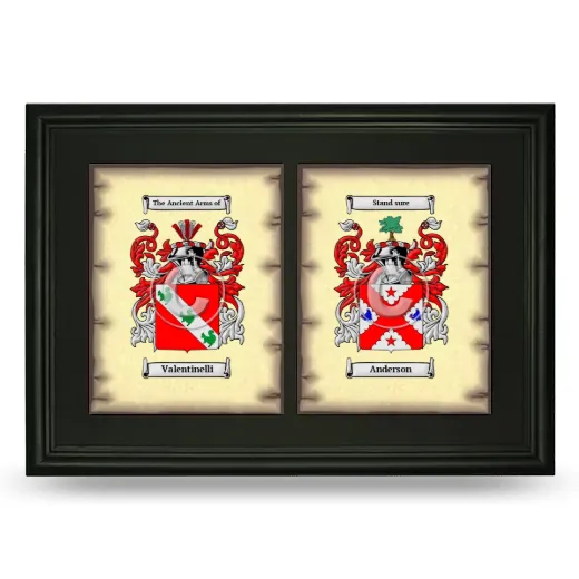 Double Coat of Arms Framed - Black