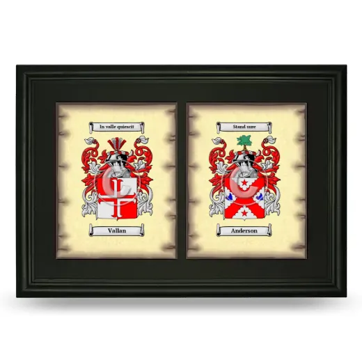 Double Coat of Arms Framed - Black