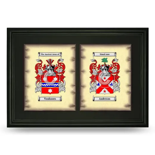 Double Coat of Arms Framed - Black
