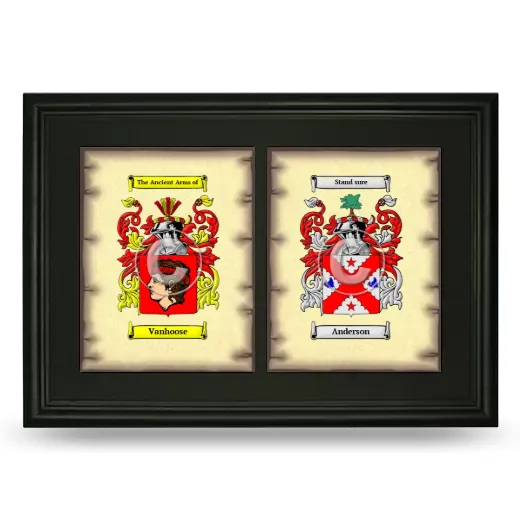 Double Coat of Arms Framed - Black