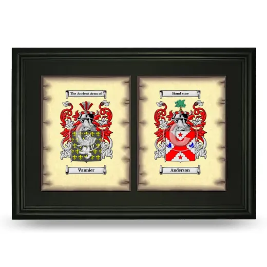 Double Coat of Arms Framed - Black