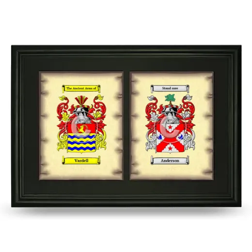 Double Coat of Arms Framed - Black