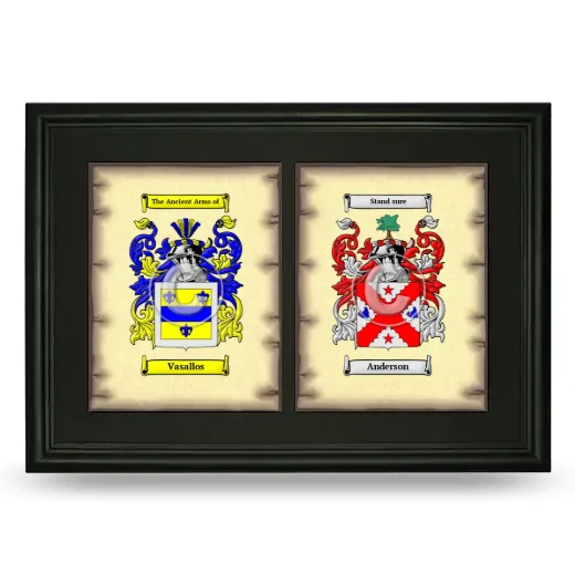 Double Coat of Arms Framed - Black