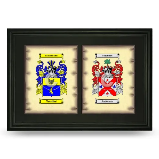 Double Coat of Arms Framed - Black