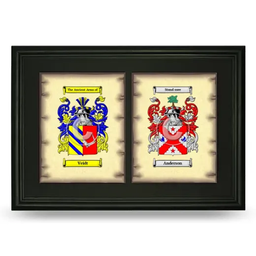Double Coat of Arms Framed - Black