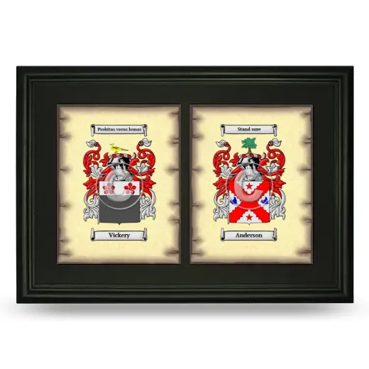 Double Coat of Arms Framed - Black