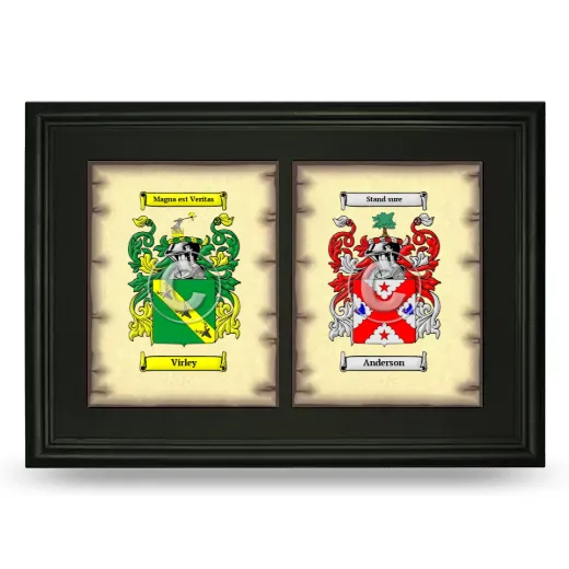 Double Coat of Arms Framed - Black