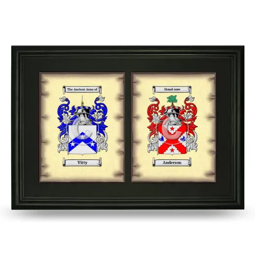 Double Coat of Arms Framed - Black