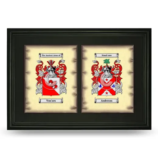 Double Coat of Arms Framed - Black