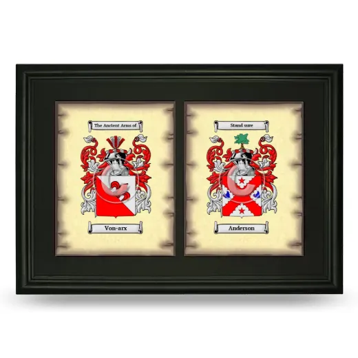 Double Coat of Arms Framed - Black