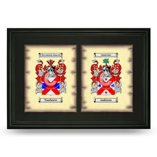 Double Coat of Arms Framed - Black