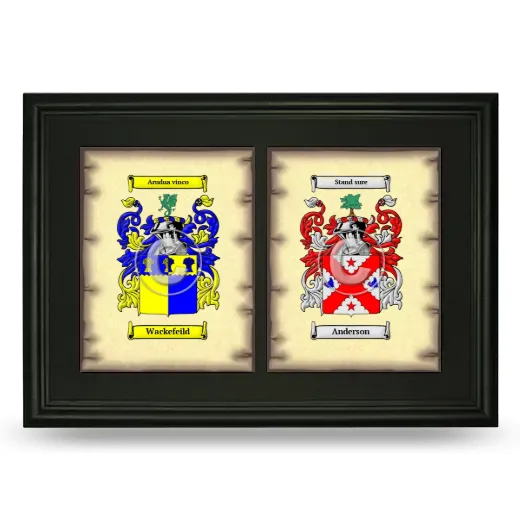 Double Coat of Arms Framed - Black
